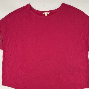 Lucky Brand Scoop Neck Short Sleeve Slouchy Round Hem T-Shirt